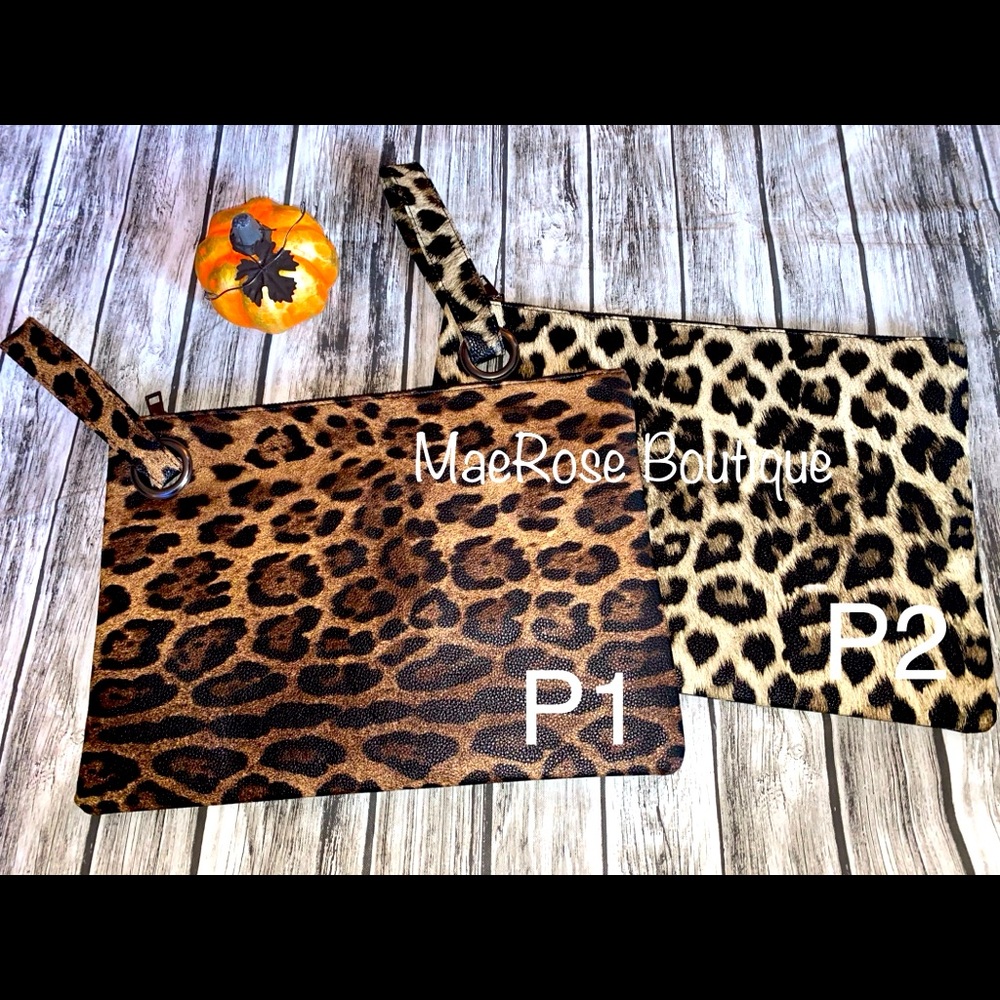 Boutique cheetah huge clutch purses